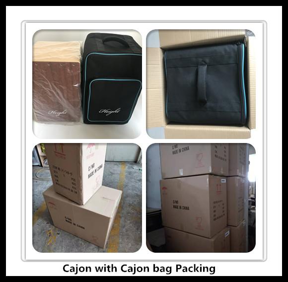 cajon with cajon bag packing