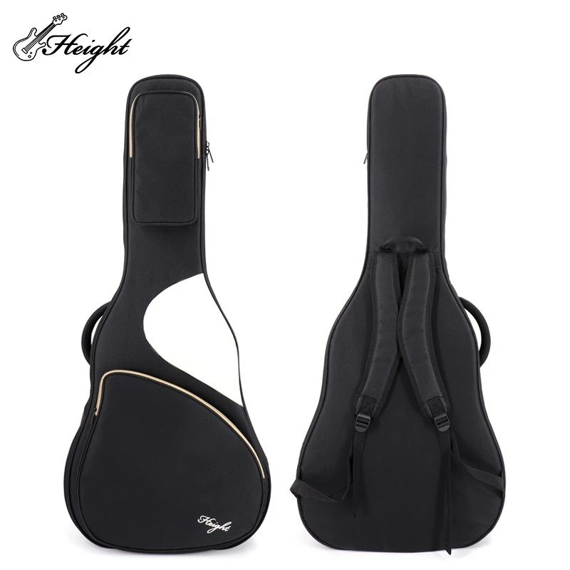 The different view of black guitar bag