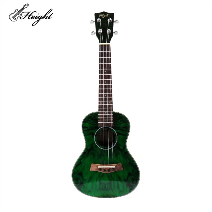 23'' smrkové ukulele se zeleným inkoustem
